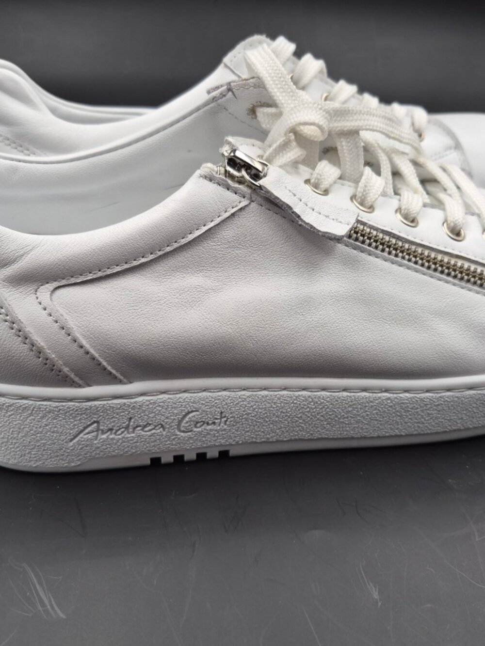 Andrea Conti Womens Damen Low Top Side Zipper Sneaker New in Box Size 42